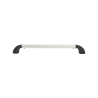 Hand-track aluminium rail incl. curved end caps - internal length 381 mm (15 inch), anodised