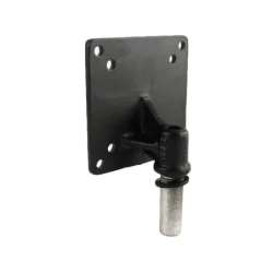 VESA-Platte (75x75 u. 100x100 mm Lochraster) mit 1/2" Öffnung und Alu-Stange - im Polybeutel