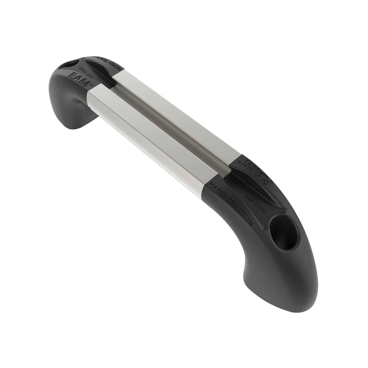 Hand-Track Aluminium-Schiene inkl. gebogener Endkappen - Innenlänge 101,6 mm (4 Zoll), eloxiert