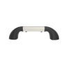 Hand-track aluminium rail incl. curved end caps - internal length 101.6 mm (4 inches), anodised
