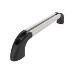 Hand-Track Aluminium-Schiene inkl. gebogener Endkappen - Innenlänge 203,2 mm (8 Zoll), eloxiert