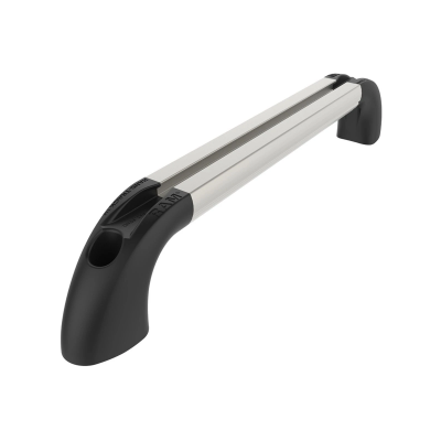 Hand-Track Aluminium-Schiene inkl. gebogener Endkappen - Innenlänge 203,2 mm (8 Zoll), eloxiert