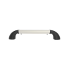 Hand-track aluminium rail incl. curved end caps - internal length 203.2 mm (8 inches), anodised