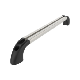 Hand-Track Aluminium-Schiene inkl. gebogener Endkappen - Innenlänge 304,8 mm (12 Zoll), eloxiert