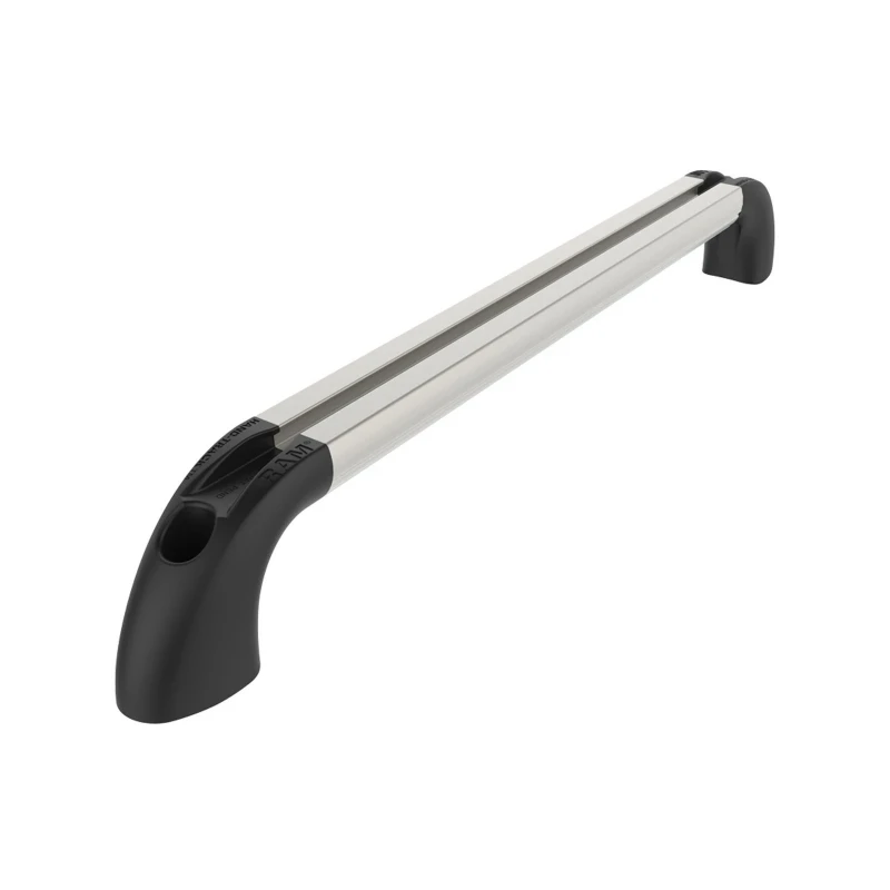 Hand-track aluminium rail incl. curved end caps - internal length 304.8 mm (12 inches), anodised