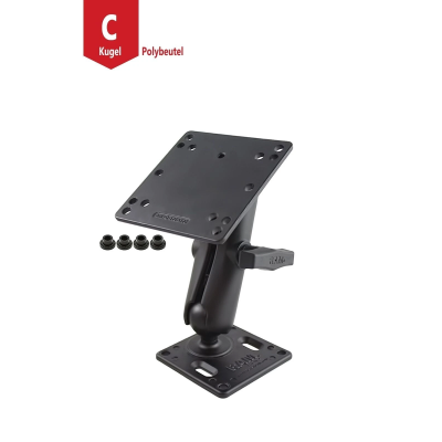 VESA-Set - VESA-Platte (75x75 mm Lochraster) mittlerer Verbindungsarm, VESA-Platte (75x75 u. 100x100 mm Lochraster)