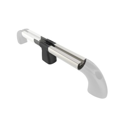 Hand-Track Erweiterung - Aluminium-Schiene inkl. Steckverbindung, Innenlänge 101,6 mm (4 Zoll), eloxiert