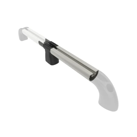 Hand-track extension - aluminium rail incl. plug-in connection, internal length 152.4 mm (6 inches), anodised