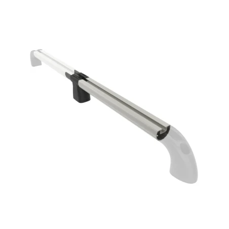 Hand-track extension - aluminium rail incl. plug-in connection, internal length 254 mm (10 inch), anodised