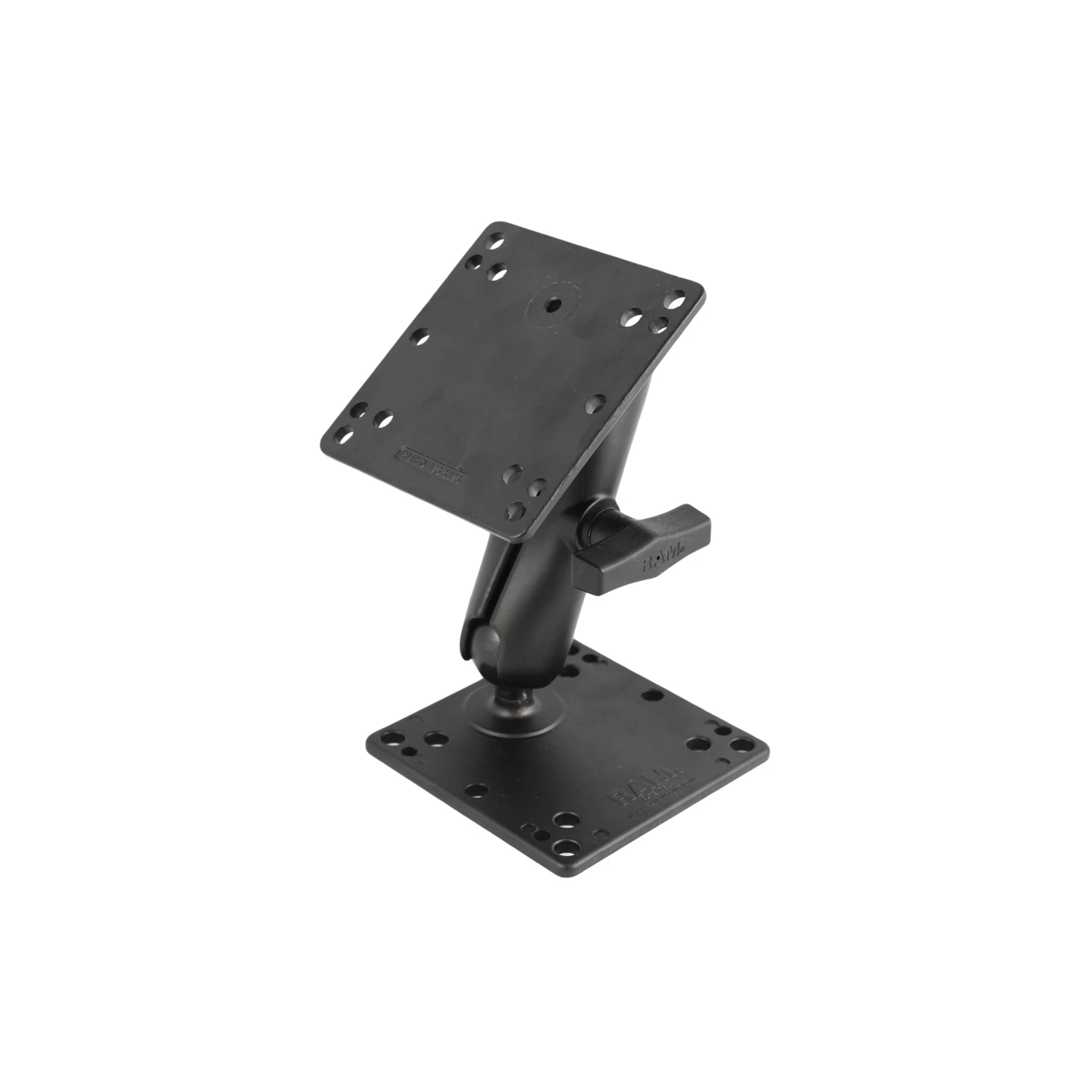 VESA-Set - 2x VESA-Platte (75x75 u. 100x100 mm Lochraster), mittlerer Verbindungsarm