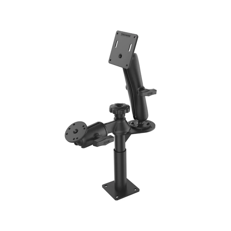 Tele-Pole Standfuss (5 Zoll) mit Schwenkarm -  (1,5 Zoll), AMPS-Anbindung, VESA 75x75 mm