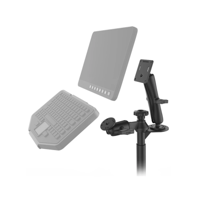 Tele-Pole Standfuss (5 Zoll) mit Schwenkarm -  (1,5 Zoll), AMPS-Anbindung, VESA 75x75 mm