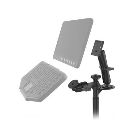 Tele-Pole Standfuss (5 Zoll) mit Schwenkarm -  (1,5 Zoll), AMPS-Anbindung, VESA 75x75 mm