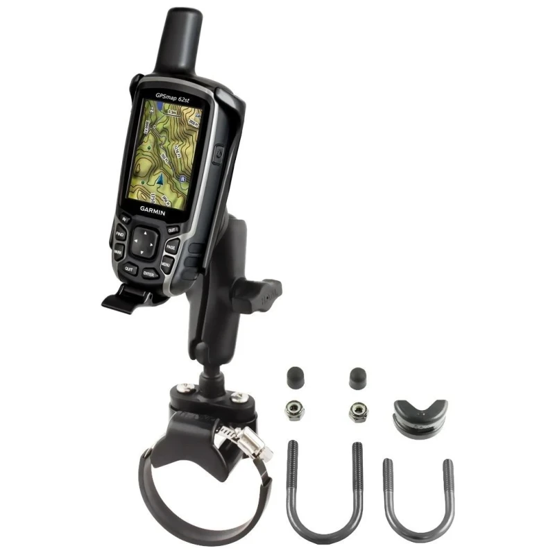 Rohr-Halterung Garmin GPSMAP 62/64 -  (1 Zoll), Klemmschelle, mittlerer Verbindungsarm