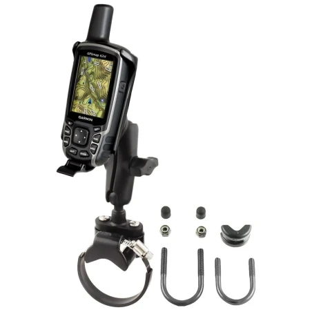 Rohr-Halterung Garmin GPSMAP 62/64 -  (1 Zoll), Klemmschelle, mittlerer Verbindungsarm