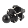 Half tube adapter with round base plate - 25.4-31.75 mm diameter