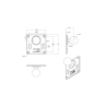 Set - VESA plate (75x75 mm hole pattern), short connecting arm