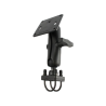 Pipe set - double pipe clamp, centre connecting arm, VESA plate (75 x 75 mm)