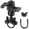 Pipe set - (1 inch), pipe clamp, short connecting arm, ball (9 mm hole)