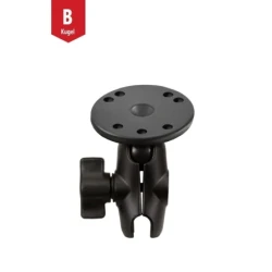 Set - (1 inch), round base plate (AMPS), short connecting arm