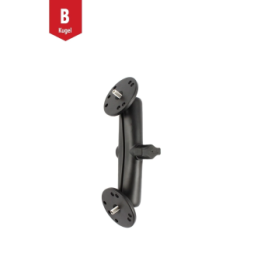 Set -  (1 Zoll), 2x runde Basisplatte mit 1/4"-20 Gewinde, langer