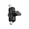 Set - (1 inch), 2x ball with 1/4"-20 internal thread, short connecting arm