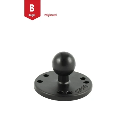 Set -  (1 Zoll), Rohrschelle, kurzer Verbindungsarm, runde Basisplatte (AMPS)