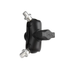 Set - (1 inch), 2x base ball with 3/8"-16 grub screw, short connecting arm