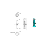 Set - (1 inch), round base plate (AMPS), long connecting arm (approx. 150 mm), diamond base plate (trapezoid)