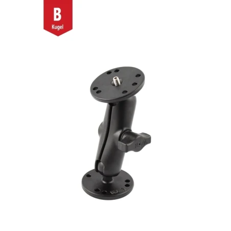 Set -  (1 Zoll), runde Basisplatte (AMPS), mittlerer Verbindungsarm, Basisplatte mit 1/4"-20 Gewinde