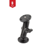 Set - (1 inch), round base plate (AMPS), centre connecting arm, base plate with 1/4"-20 thread