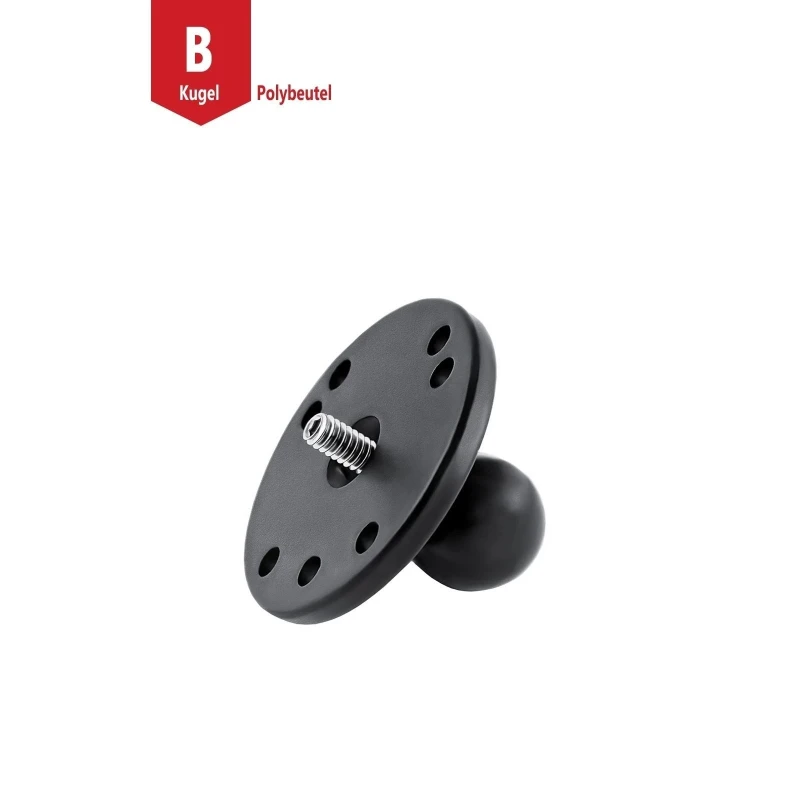 Set -  (1 Zoll), runde Basisplatte (AMPS), mittlerer Verbindungsarm, Basisplatte mit 1/4"-20 Gewinde
