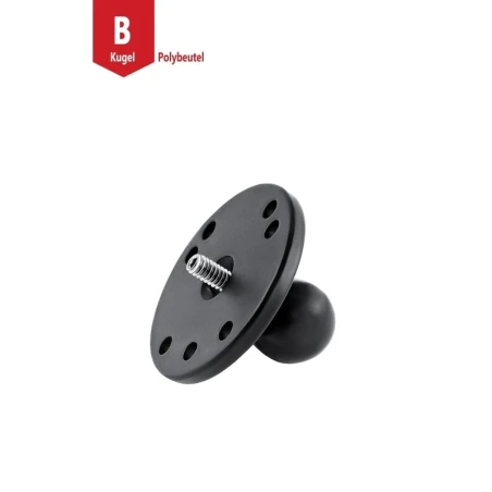 Set -  (1 Zoll), runde Basisplatte (AMPS), mittlerer Verbindungsarm, Basisplatte mit 1/4"-20 Gewinde