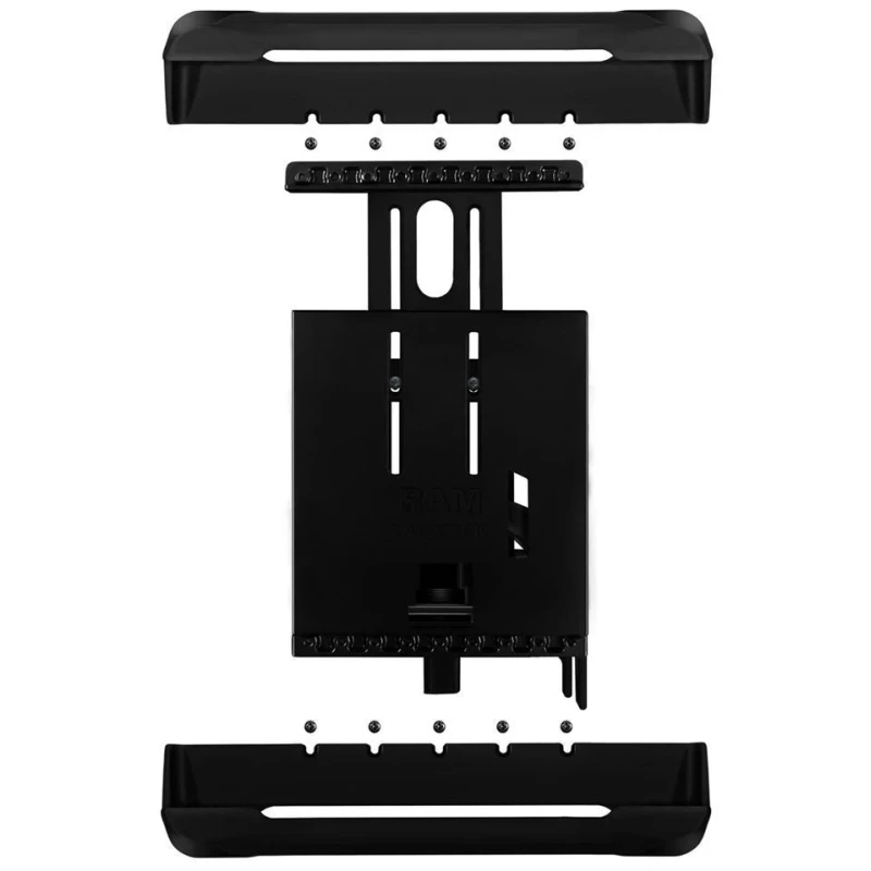 Tab-Lock (lockable) universal cradle for Panasonic Toughpad FZ-A1 and 9 -10 inch tablets (with/without protective cover)