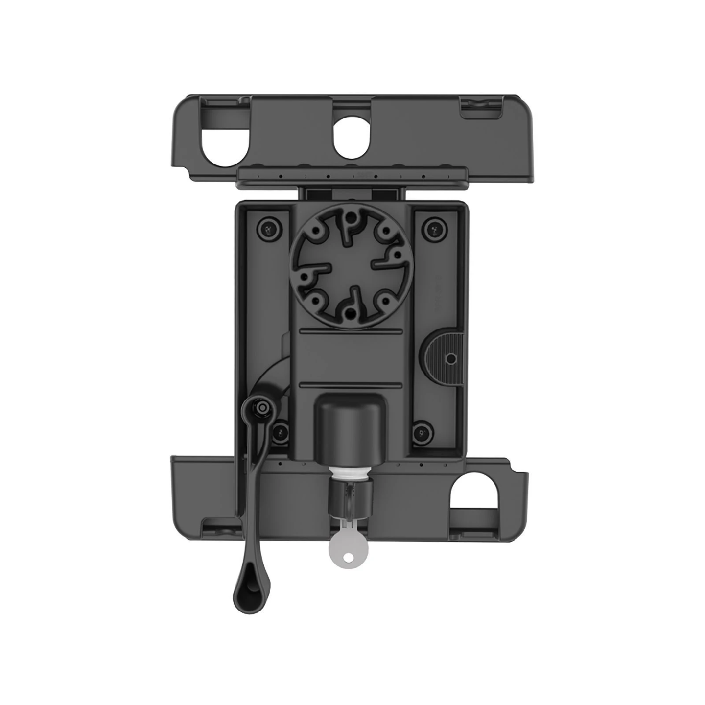 Tab-Lock (abschließbar) Universal Halteschale für 9-10.5 Zoll Tablets (mit Schutzhüllen) - AMPS-Aufnahme, Schrauben-Set