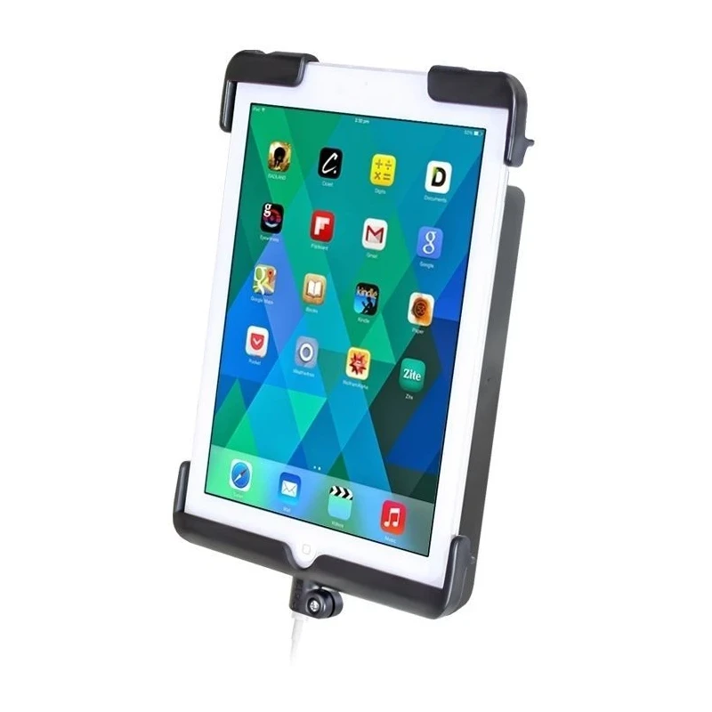 Tab-Lock (abschließbar) Universal Halteschale für Apple iPad mini 1-3 (ohne Schutzhüllen) - AMPS-Aufnahme, Schrauben-Set