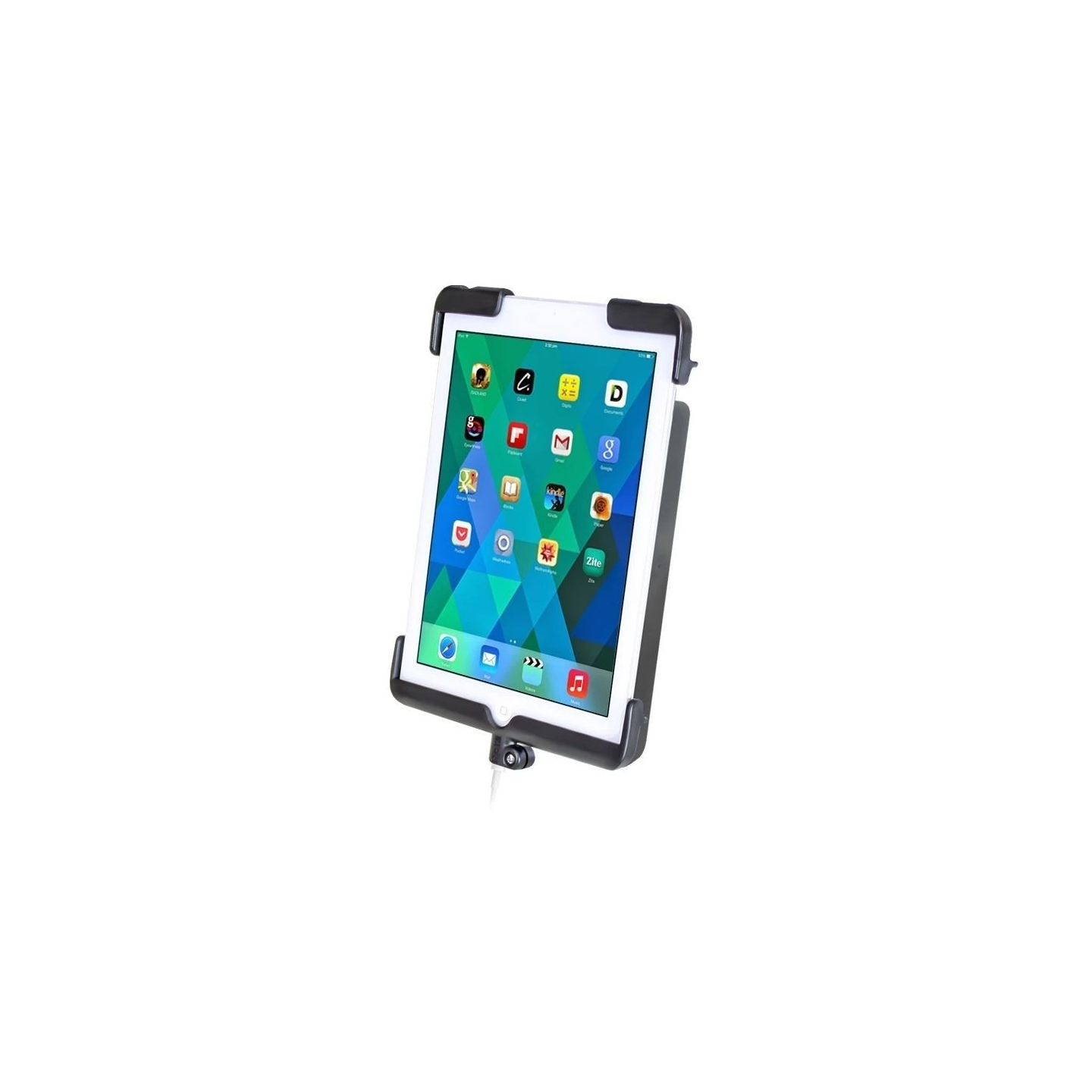 Tab-Lock (abschließbar) Universal Halteschale für Apple iPad mini 1-3 (ohne Schutzhüllen) - AMPS-Aufnahme, Schrauben-Set