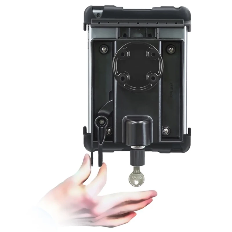 Tab-Lock (abschließbar) Universal Halteschale für Apple iPad mini 1-3 (ohne Schutzhüllen) - AMPS-Aufnahme, Schrauben-Set