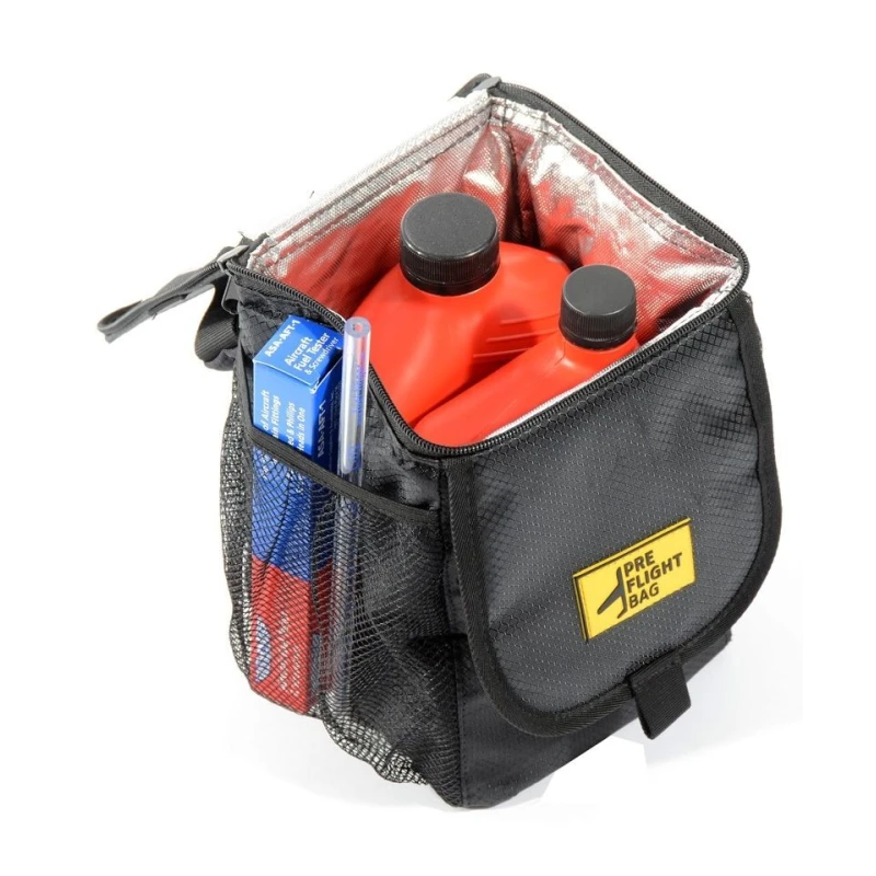 PreFlight Bag - for Oil Bottles, Fuel Testers and more, Nylon, black