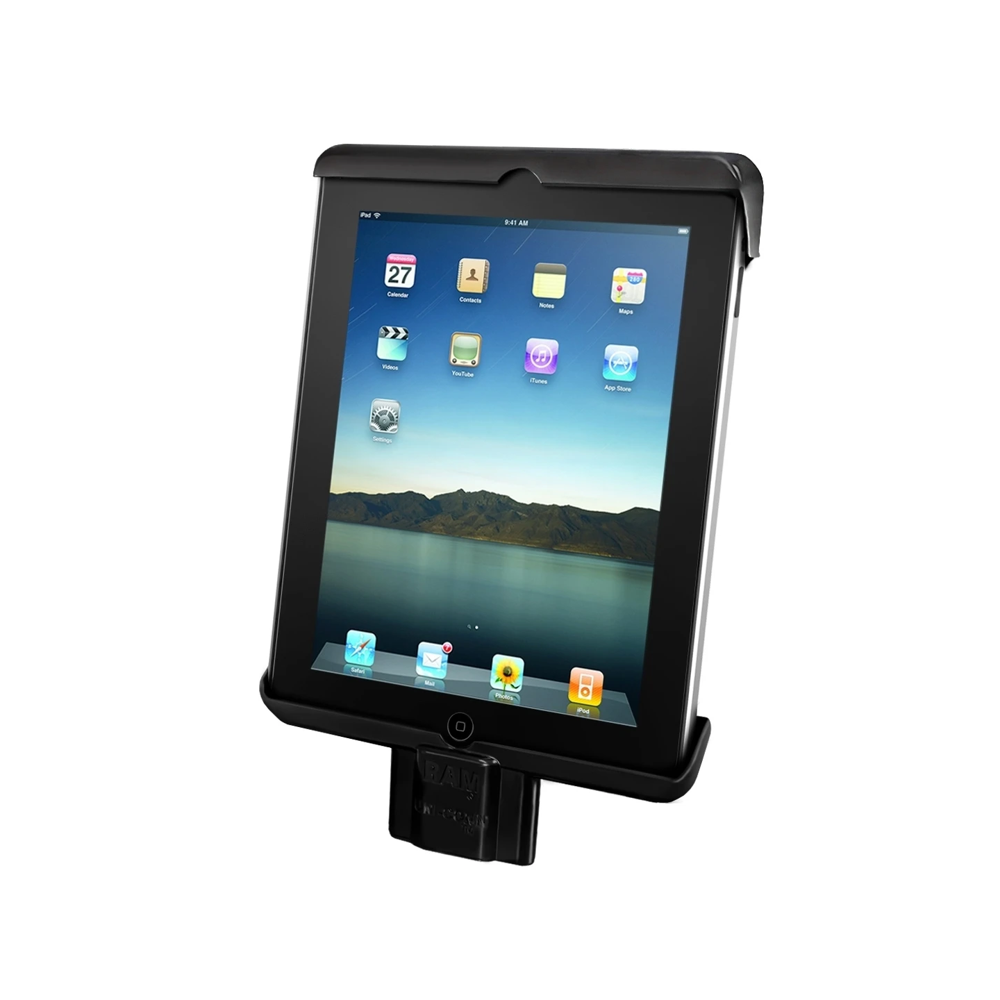 Tab-Tite Universal Halteschale für Apple iPad 2 & 3 inkl. Sync-Vorrichtung (ohne Schutzhüllen) - AMPS-Aufnahme