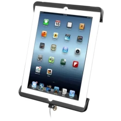 Tab-Lock (abschließbar) Universal Halteschale für Apple iPad 4 mit Lightning-Connector (ohne Schutzhülle)