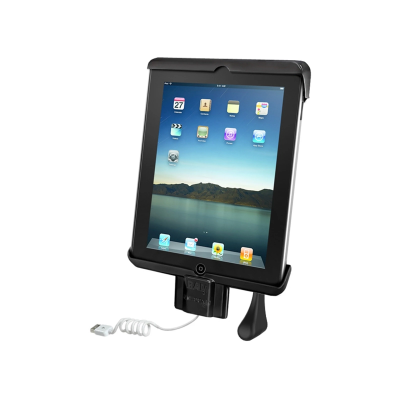 Tab-Lock (abschließbar) Universal Halteschale für Apple iPad 2 & 3 inkl. Sync-Vorrichtung (ohne Schutzhüllen) - AMPS-Aufnahme