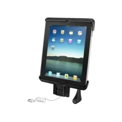Tab-Lock (abschließbar) Universal Halteschale für Apple iPad 2 & 3 inkl. Sync-Vorrichtung (ohne Schutzhüllen) - AMPS-Aufnahme