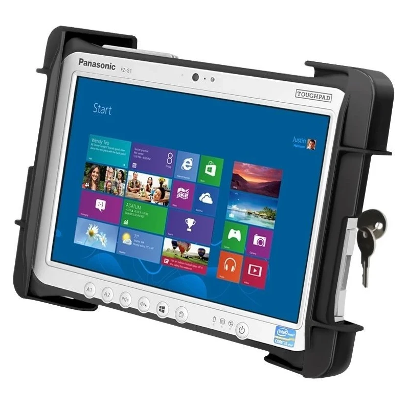 Tab-Lock (abschließbar) Universal Halteschale für Panasonic Toughpad FZ-G1 und weitere Tablets von 10-11 Zoll