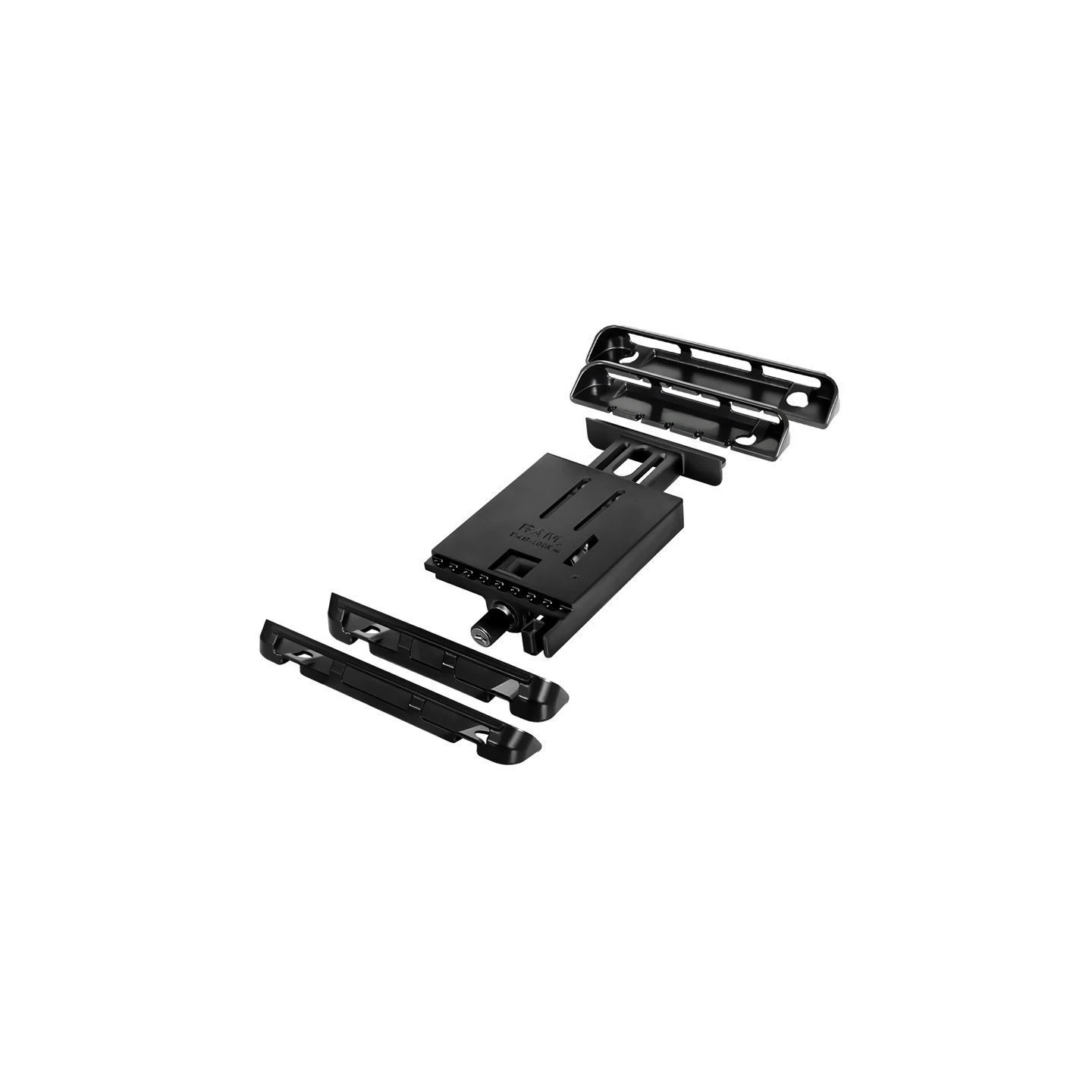 Tab-Lock (abschließbar) Universal Halteschale für bis zu 10 Zoll Tablets - AMPS-Aufnahme, Schrauben-Set