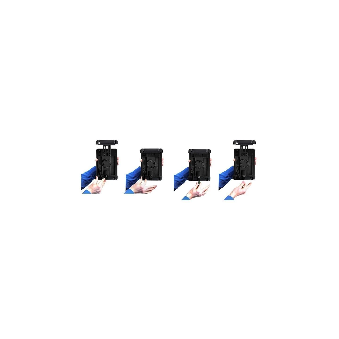 Tab-Lock (abschließbar) Universal Halteschale für bis zu 10 Zoll Tablets - AMPS-Aufnahme, Schrauben-Set