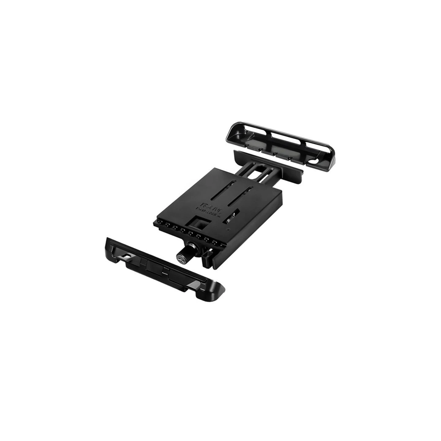 Tab-Lock (abschließbar) Universal Halteschale für bis zu 10 Zoll Tablets - AMPS-Aufnahme, Schrauben-Set