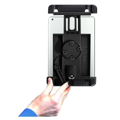 Tab-Lock (abschließbar) Universal Halteschale für bis zu 10 Zoll Tablets - AMPS-Aufnahme, Schrauben-Set
