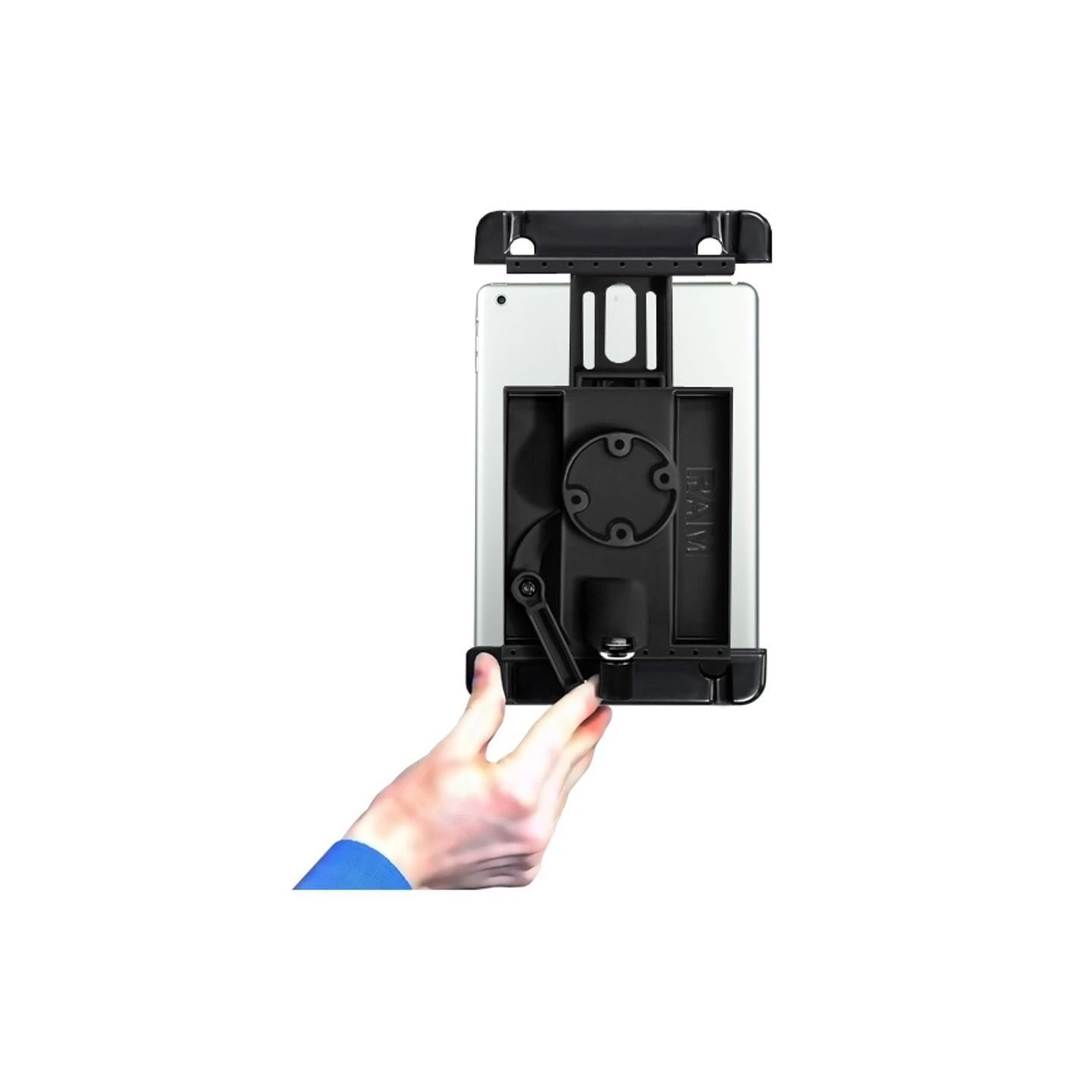 Tab-Lock (abschließbar) Universal Halteschale für bis zu 10 Zoll Tablets - AMPS-Aufnahme, Schrauben-Set