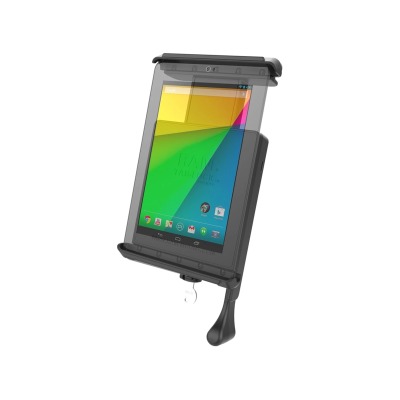 Tab-Lock (abschließbar) Universal Halteschale für bis zu 8 Zoll Tablets - AMPS-Aufnahme, Schrauben-Set